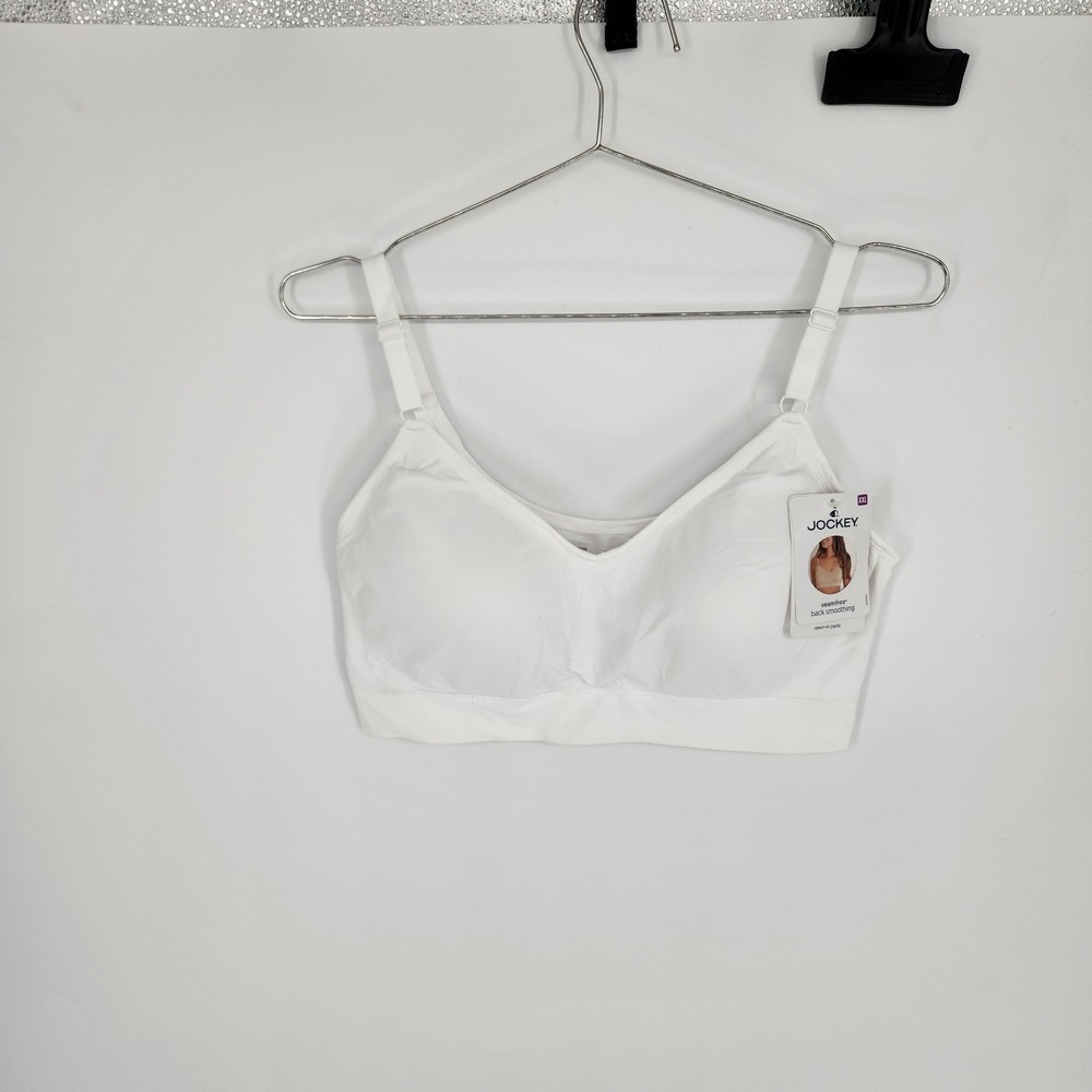 Jockey XXL White Seam Free Back Smoothing Sewn In Pad Bra NWT